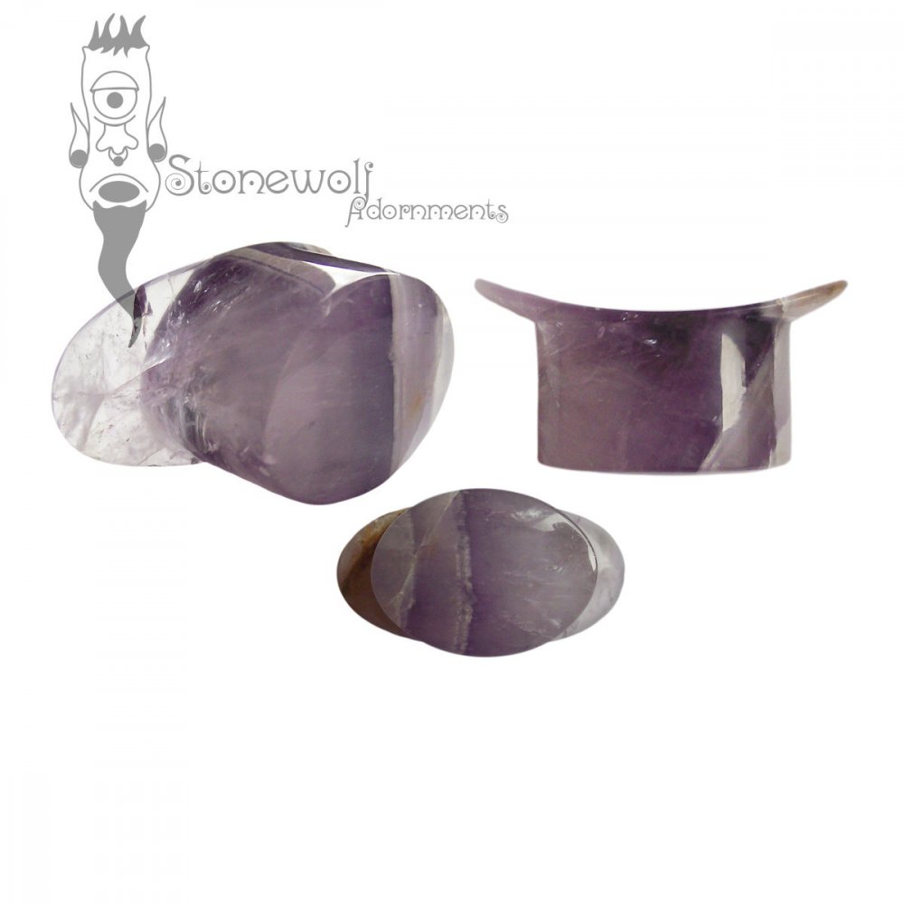 Amethyst Stone Oval Labret Made to Order - Click Image to Close