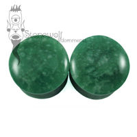 Pair of Amazonite Stone Plugs Double Flared Made to Order