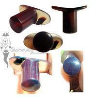 Blue Amber Round Labret Made To Order Blue Amber Round Labret Made To Order