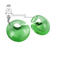 Gorilla Glass Bright Green Mini Eclipse Glass Ear Weights