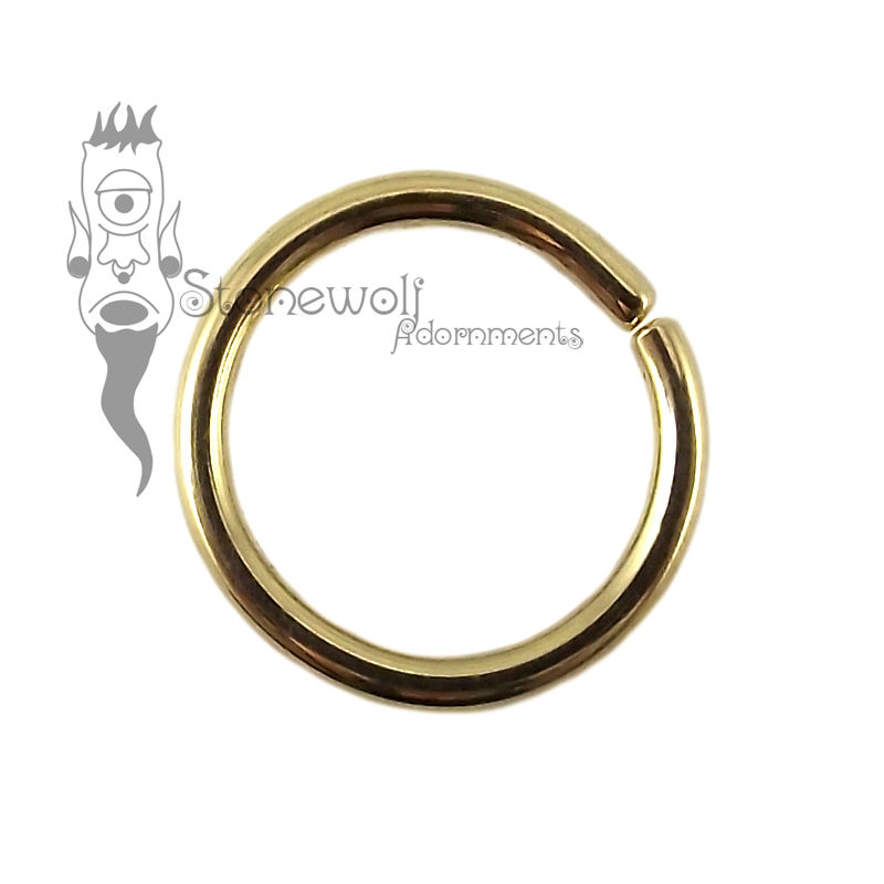 18K Yellow Gold 1.2mm Seam Ring with 10mm Internal Diameter - Click Image to Close