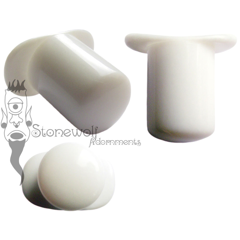PTFE Lip Plug with Curved T-Back Stretched Labret - Click Image to Close