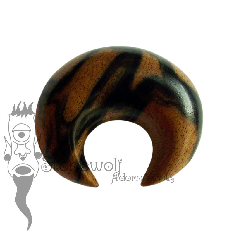 Black & White Ebony Wood Septum Pincher- Made to Order - Click Image to Close