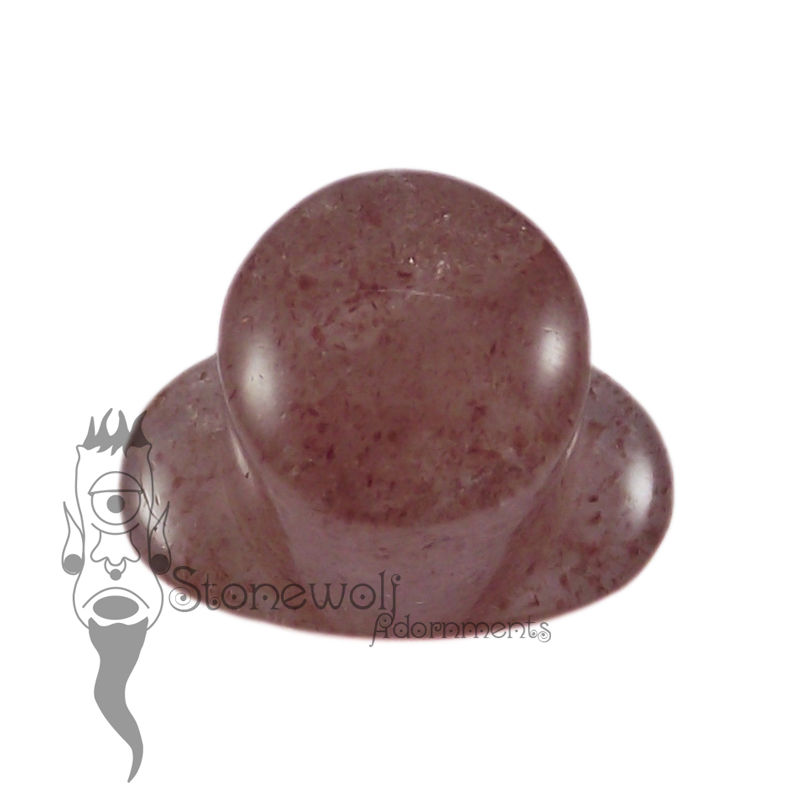 Cherry Quartz Stone Round Labret Made to Order - Click Image to Close