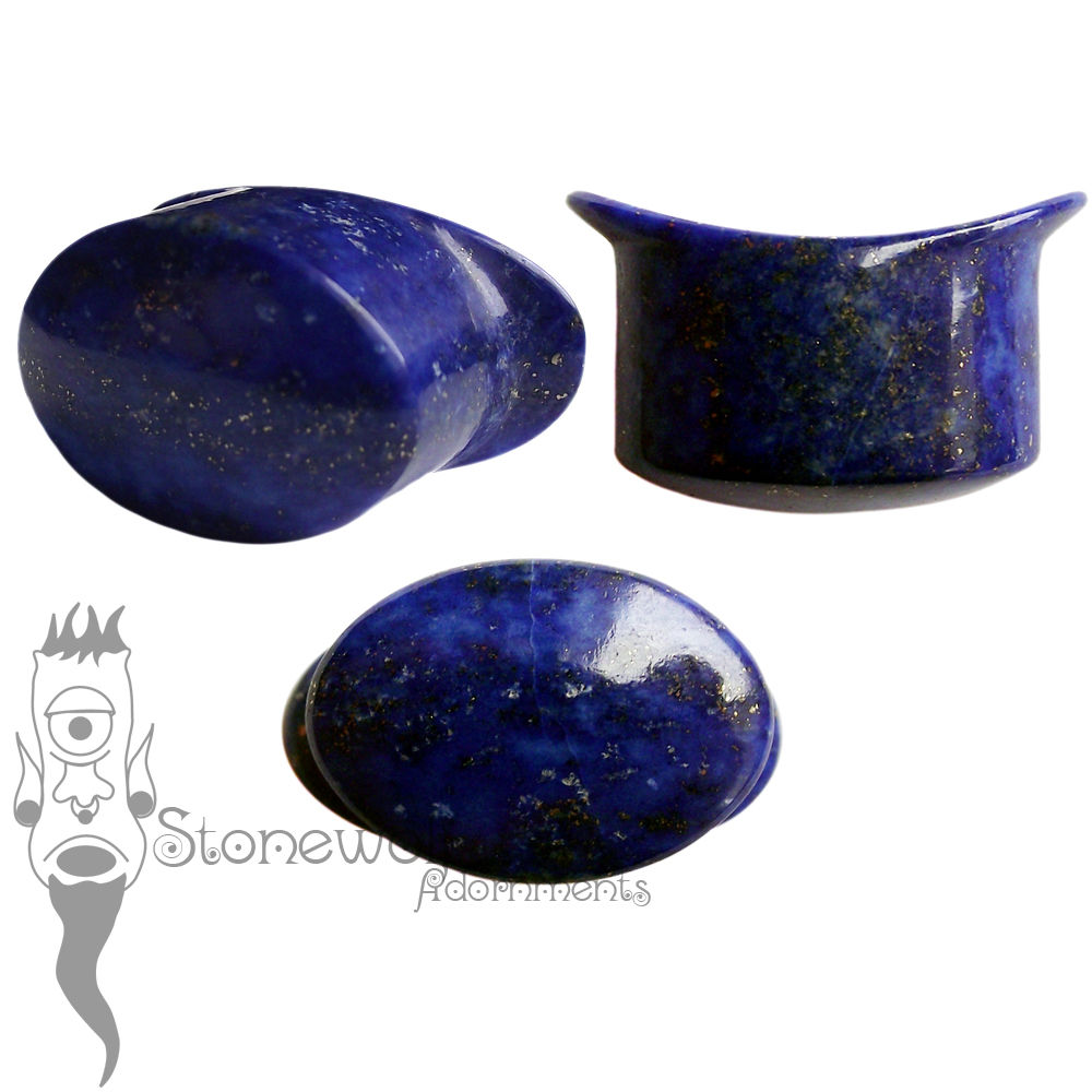 Lapis Lazuli Stone Oval Labret Made to Order - Click Image to Close