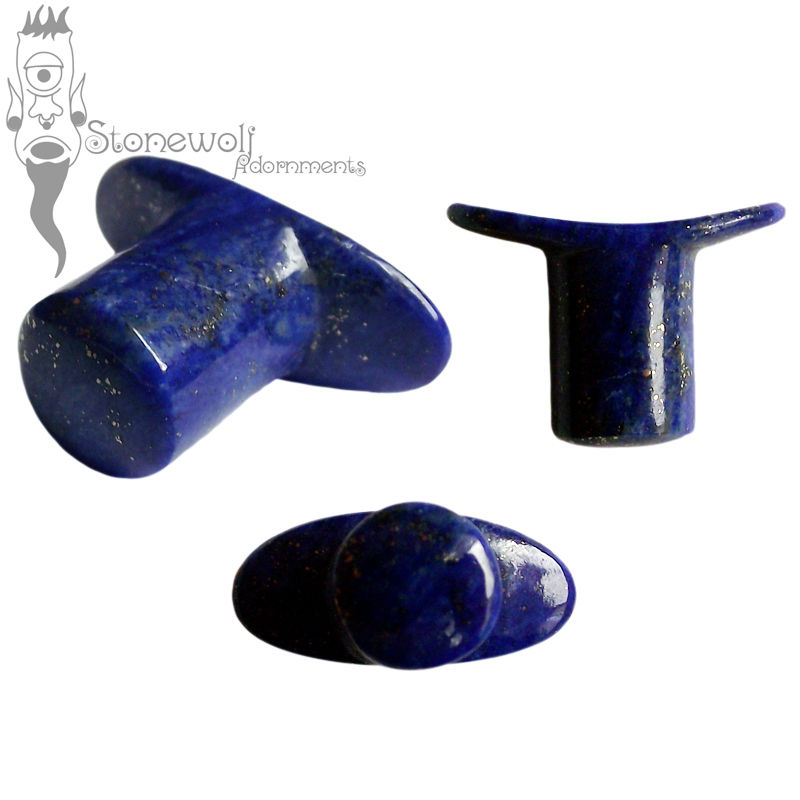 Lapis Lazuli Stone Round Labret Made to Order - Click Image to Close