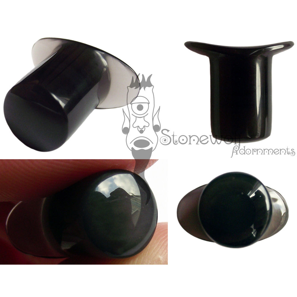 Silver Sheen Obsidian Stone Round Labret Made to Order - Click Image to Close