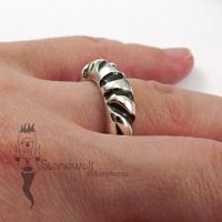 Abstract Line Ring 925 Sterling Silver