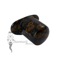 Metallic Stag Jasper Stone Round Labret Made to Order