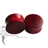 Pair of Pink Ivory Wood Plugs Double Flared Made to Order