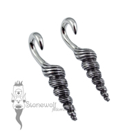Pair of Silver Seashell Ear Weights