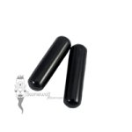 A Pair of Black Delrin Non-Flared 5mm Plugs - Ready To Ship