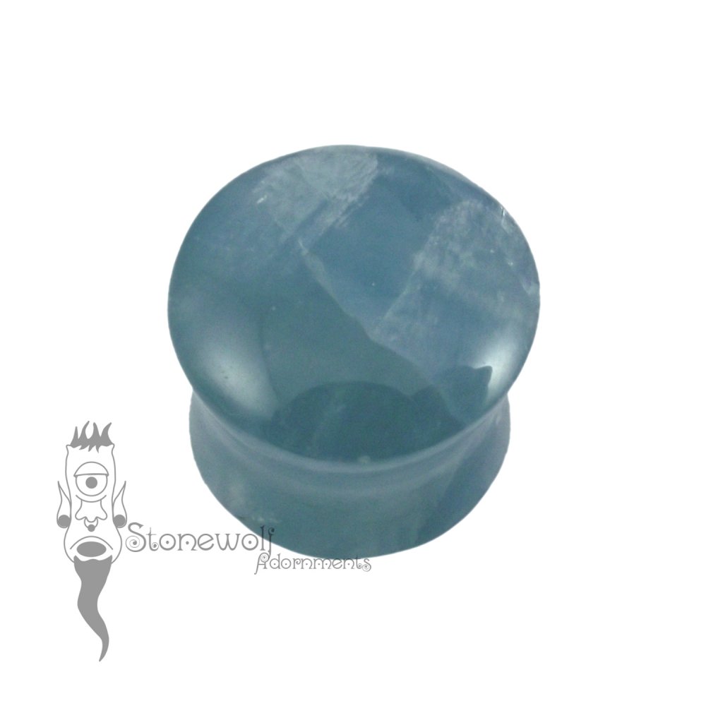 Blue Onyx 19mm Double Flared Single Plug - Ready To Ship - Click Image to Close