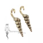 Pair of Bronze Seashell Ear Weights