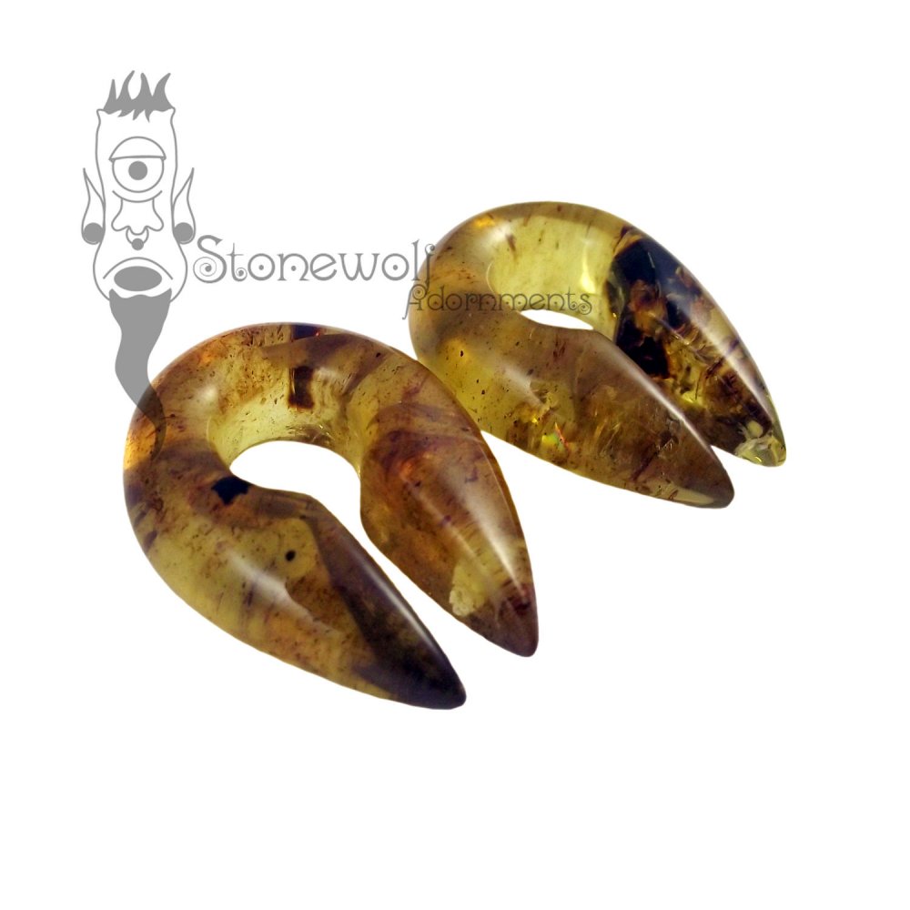 Chiapas Amber Mini Ear Weights - Ready To Ship