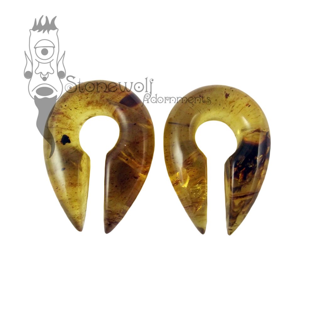 Chiapas Amber Mini Ear Weights - Ready To Ship