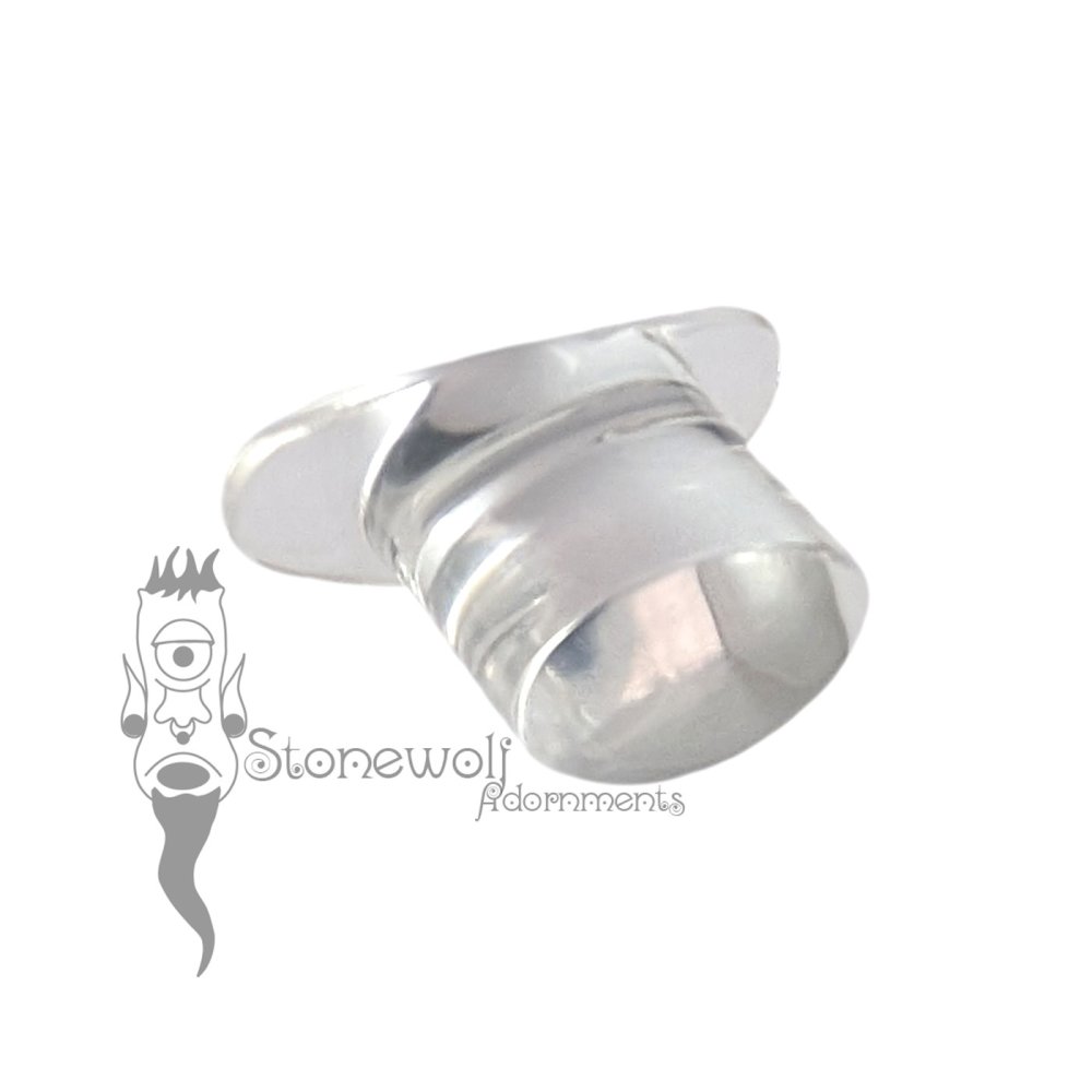 Clear Glass 11mm Oval Labret - Ready To Ship