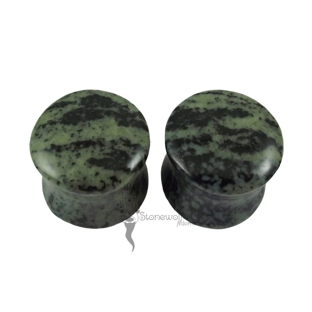 Pair of Cobra Quartz Stone Plugs Double Flared Made to Order