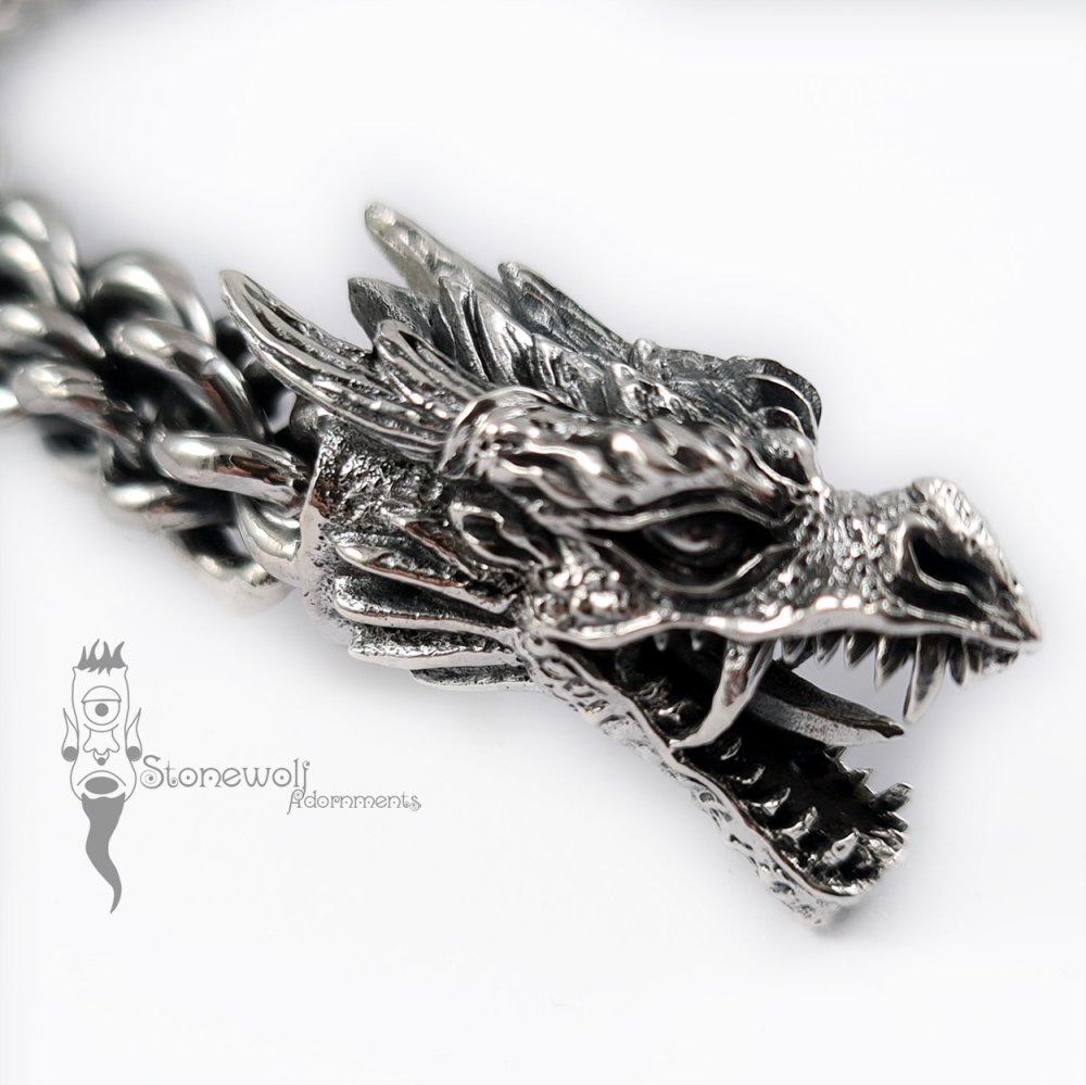 Dragon Torc Necklace 925 Sterling Silver - Made to Order