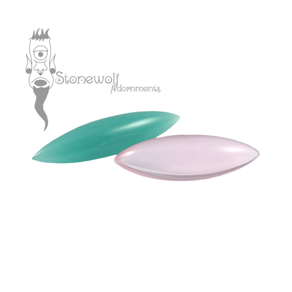 Frosted Glass Septum Spike Choice of Colour- Made to Order - Click Image to Close