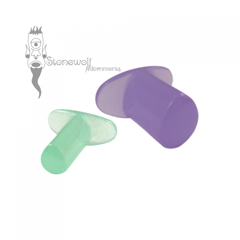 Frosted Glass Teardrop Labret Choice of Colour - Made to Order