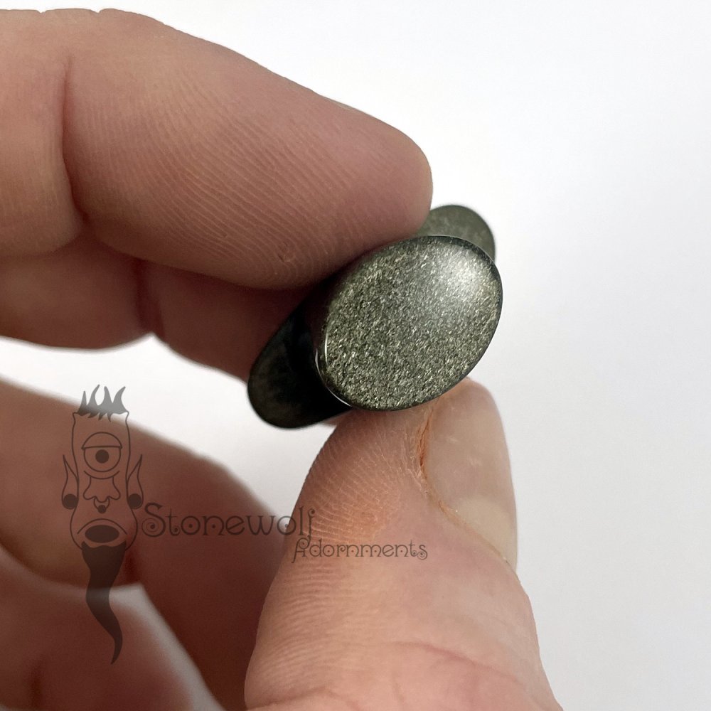 Gold Sheen Obsidian Stone Oval Labret Made to Order