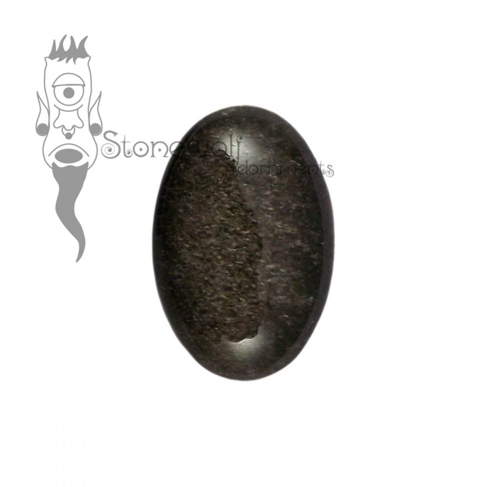 Gold Sheen Obsidian 20mm Cabochon - Click Image to Close