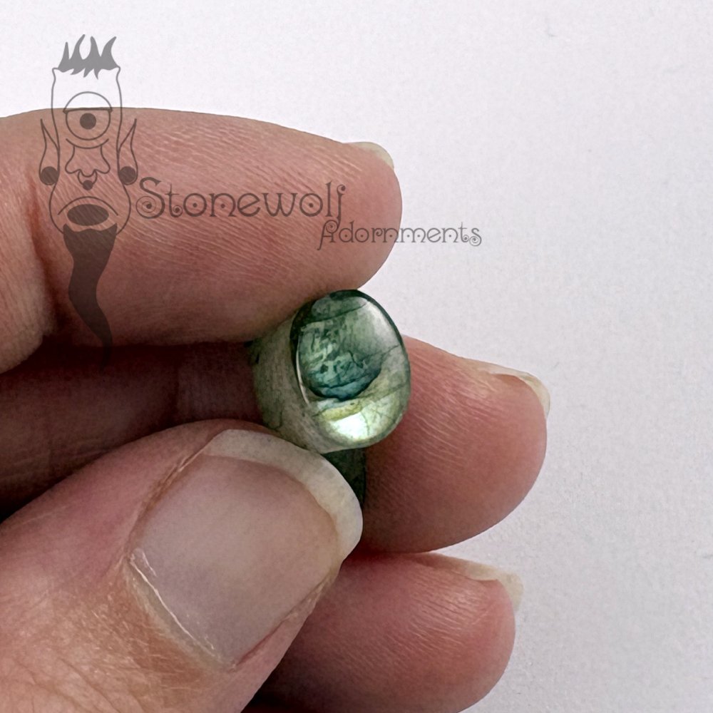 Labradorite 8mm Oval Labret - Ready To Ship