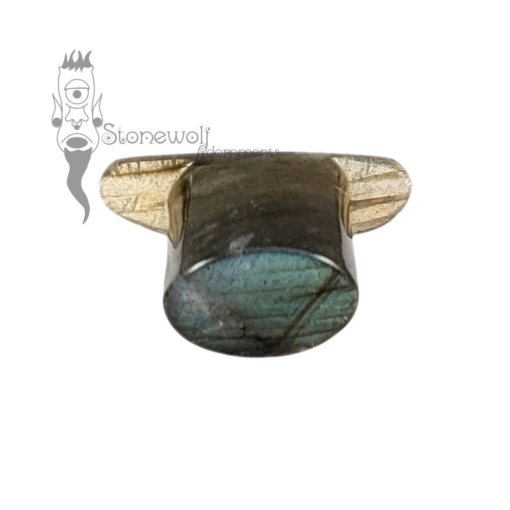 Labradorite 10mm Oval Labret - Ready To Ship