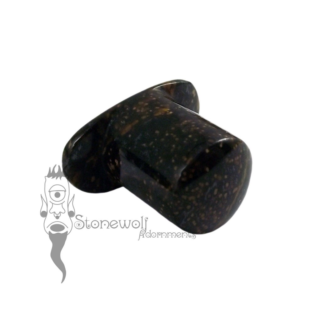 Metallic Stag Jasper Stone Round Labret Made to Order