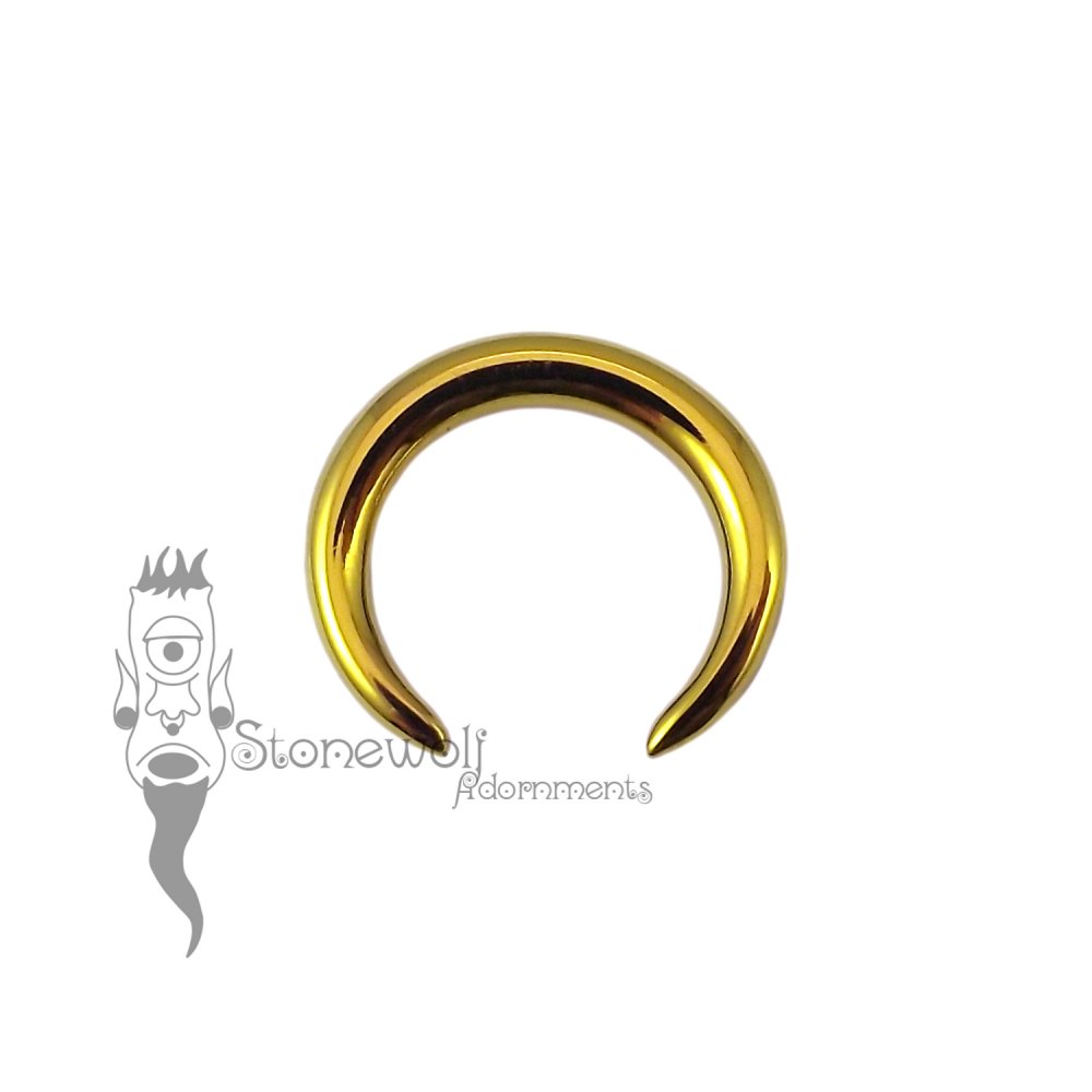 2.5mm Golden Yellow Niobium Septum Pincher- Ready to Ship