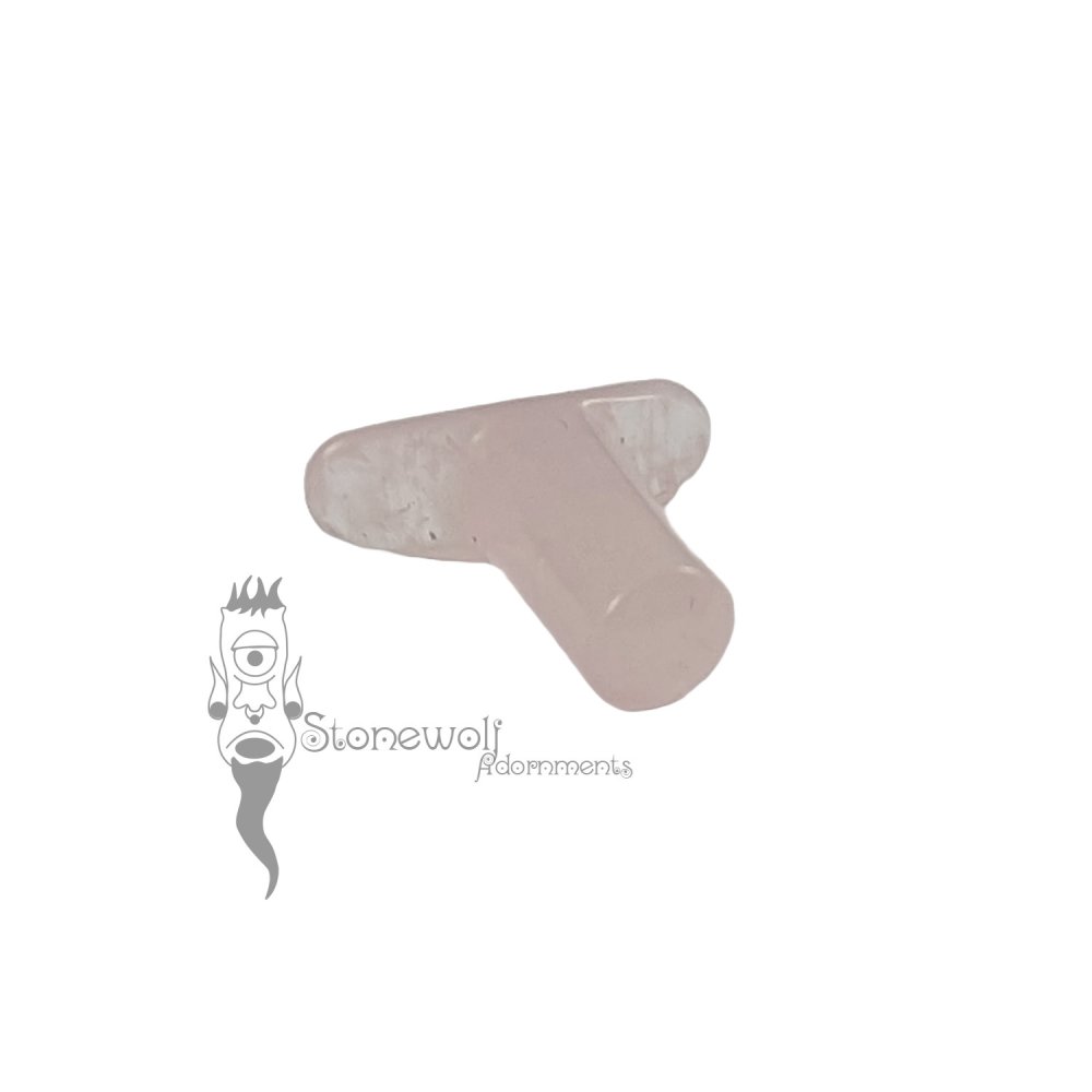 Rose Quartz 5mm Stone Labret - Ready To Ship