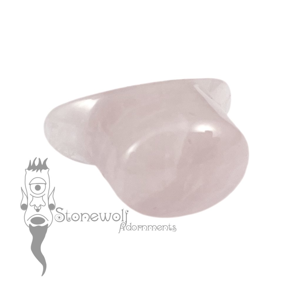 Rose Quartz Stone Oval Labret Made to Order