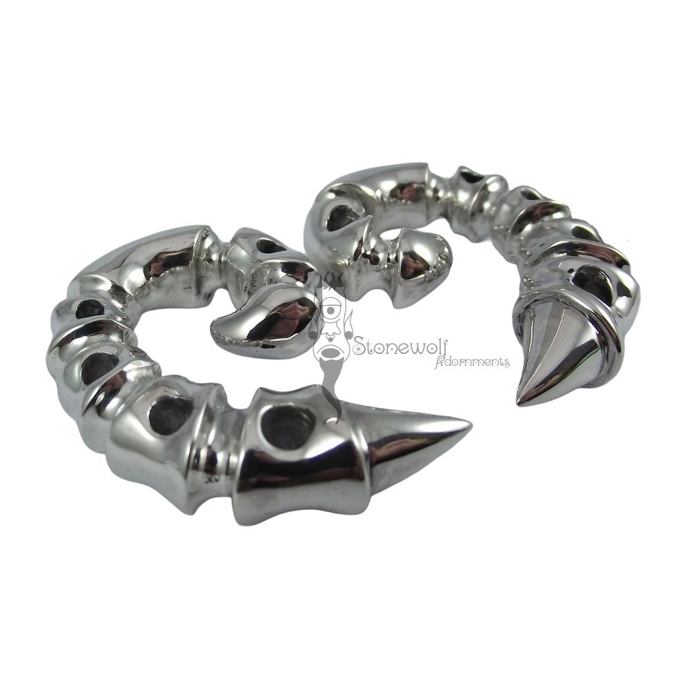 Pair of Bronze Spinal Ear Weights