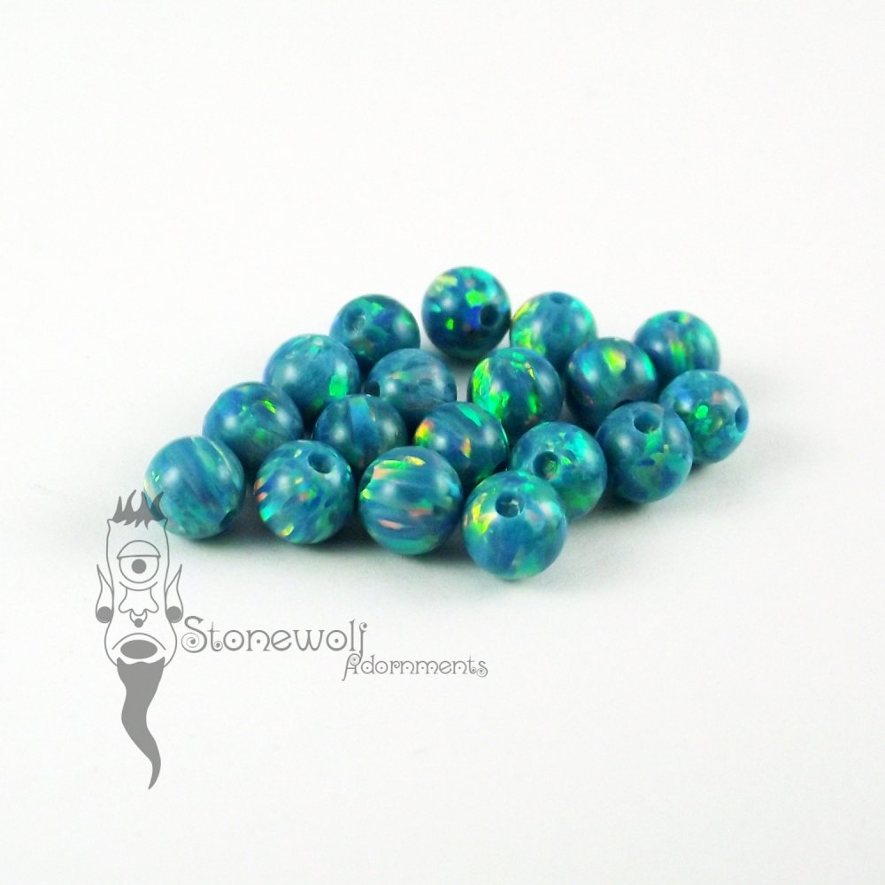 Synthetic Opal CBR Bead - OP02 Marine 4mm - Click Image to Close