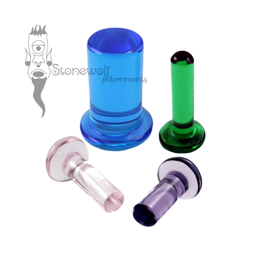 Transparent Glass Philtrum with Choice of Colour - Made to Order - Click Image to Close