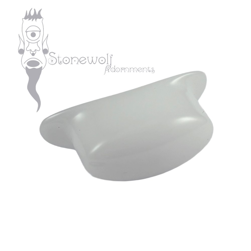 White Delrin 18mm Wide Oval Labret -Ready To Ship
