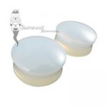 Pair of Opalite Glass Plugs with Colour Choice- Made to Order