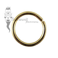 18K Yellow Gold 1.2mm Seam Ring with 8mm Internal Diameter