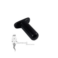 Delrin 5.5mm by 12.5mm Round Labret Lip Plug Curved T-Back