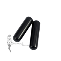A Pair of Black Delrin Non-Flared 5mm Plugs - Ready To Ship