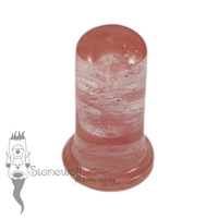 Blush Red Swirl Glass 6mm Round Philtrum Labret- Ready To Ship