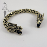 Dragon Torc Bracelet Brass - Made to Order