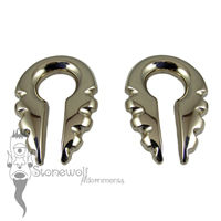 Pair of Bronze Notched Keyhole Ear Weights