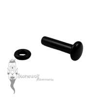 Delrin 4mm Single Flared Plug for Tongue Piercing- Ready To Ship
