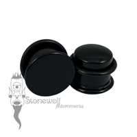 Delrin 14mm Single Flared Plugs Pair - Ready To Ship
