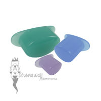 Frosted Glass Oval Labret Choice of Colour - Made to Order