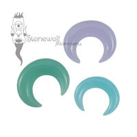 Frosted Glass Septum Pincher Choice of Colour- Made to Order