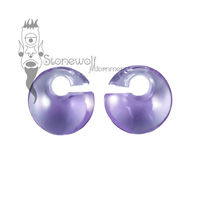 Gorilla Glass Lavender Mini Eclipse Glass Ear Weights