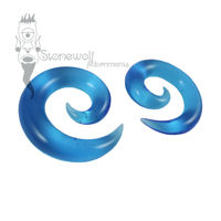 Gorilla Glass 8mm Ocean Turquoise Glass Spirals